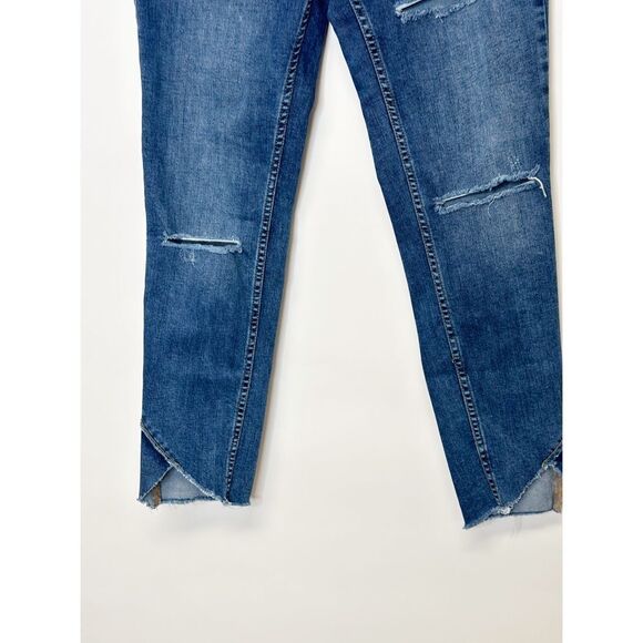 Free People We The Free Sunny Distressed Raw Hem Skinny Jeans Size 29 - Picture 7 of 9